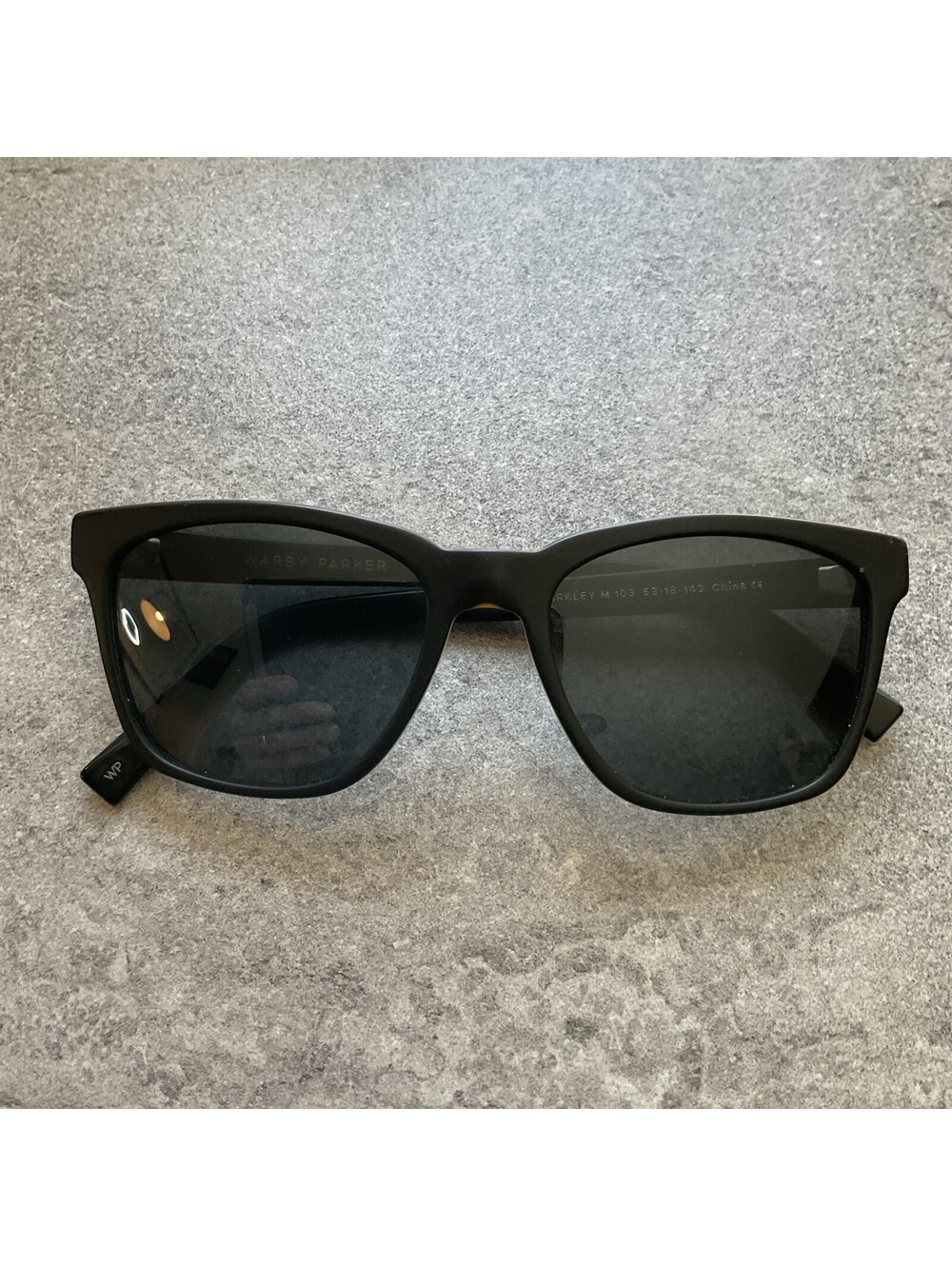 Warby Parker Barkley M LBF 103 Matte Black White Sunglasses Frames 54-17 142 G3